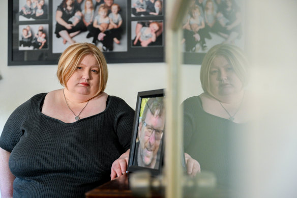 Rhiannon Abeling says her husband’s death by suicide also hurt their family financially.