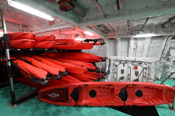 The “kayak garage”.