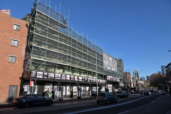 Work on the 25hours hotel on Oxford Street, Paddington, has been halted after a heritage-listed bore was damaged.