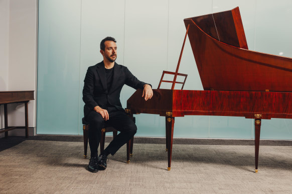 Francesco Corti will perform on a replica of Mozart’s fortepiano in a series of concerts in Melbourne and Sydney.
