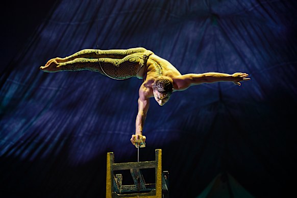 Cirque du Soleil’s Kooza features jaw-dropping displays of acrobatic prowess.