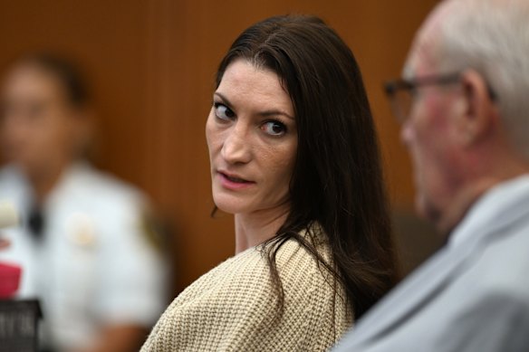 Lindsay Clancy speaks with her lawyer Kevin Reddington during proceedings in her murder trial.