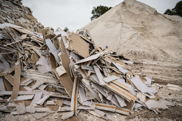 The company also processes building waste in the form of gypsum board from new homes, but does not accept demolition waste even though it is licensed to do so.  