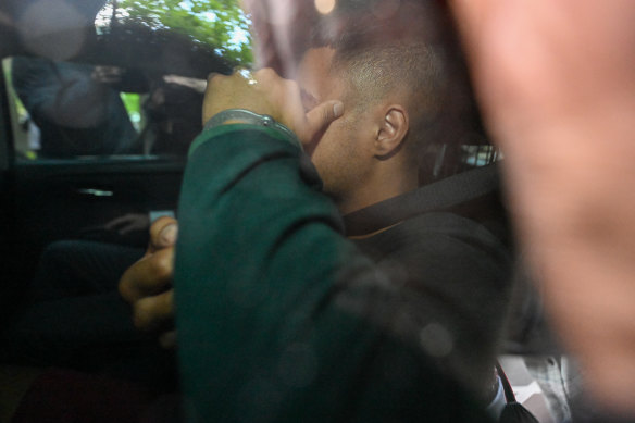 Jaeden Tito arrives at the Melbourne Magistrates’ Court after being extradited from NSW.