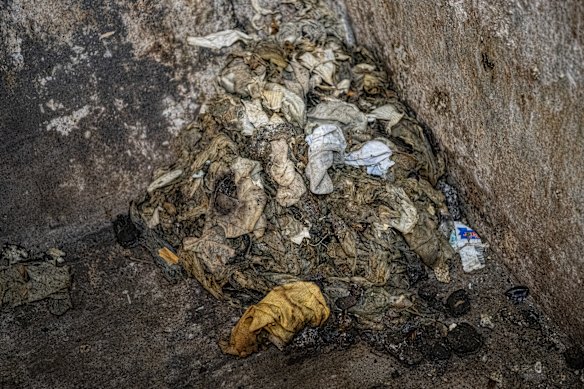 Wet wipes and other solids removed from wastewater at the Malabar plant.