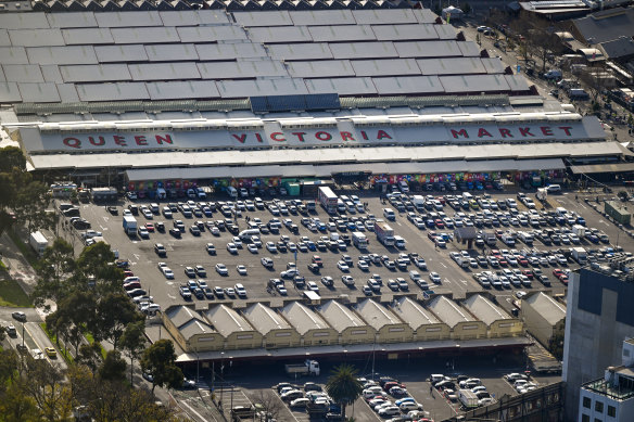 The Queen Victoria Market car park.