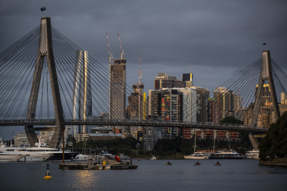 The Anzac Bridge was among the major thoroughfares for which a toll was charged.