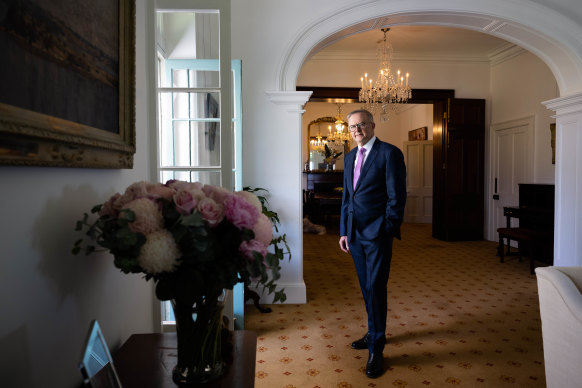 If there is a personal test for Albanese (pictured here at Kirribilli House) rather than a political challenge, it will be one he sets for himself.