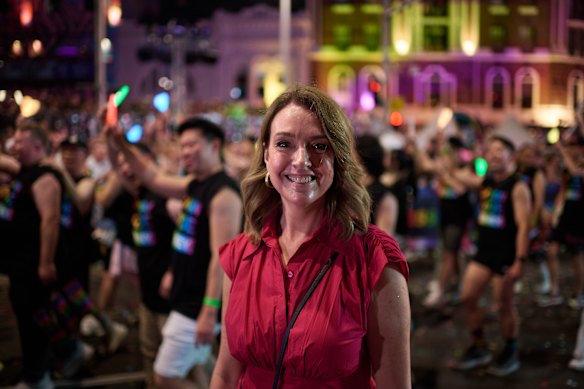NSW Opposition Leader Kellie Sloane during the Mardi Gras parade.