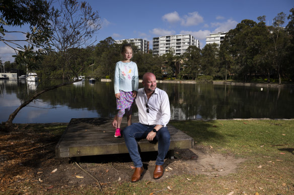 Lane Cove resident Thomas Shanahan, pictured with six-year-old daughter Charlotte, said he doubted whether there was a better place in Sydney to raise a family.