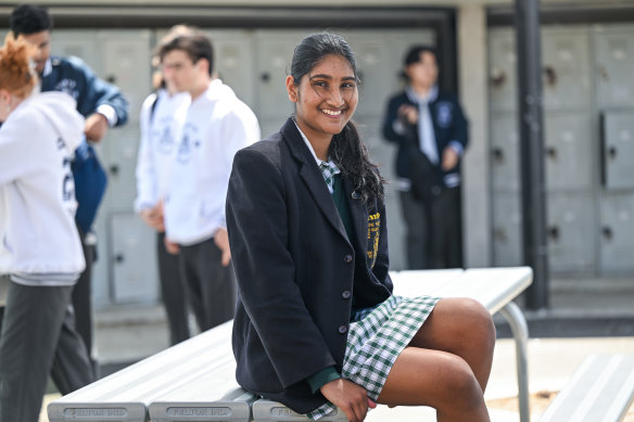 Nadia Marikar is part of an accelerated program at Balwyn High School. 