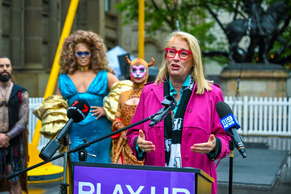 The festival was launched by Lord Mayor Sally Capp outside the State Library of Victoria.