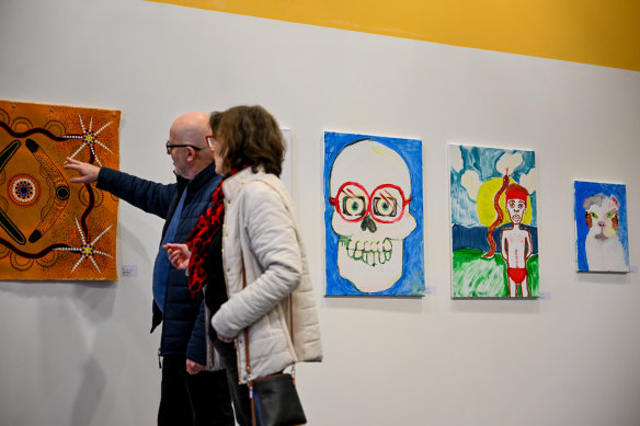 Organisers Greg Hordacre and Judy Ryan at the exhibition.