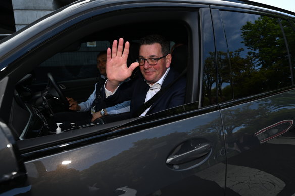 Daniel Andrews on his last day as Victorian Premier, in September last year.