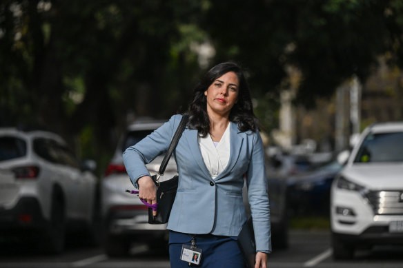 Moira Deeming sits on the crossbench.