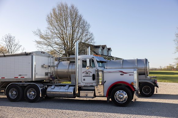 Caleb Ragland’s soybeans are sent to a river port at Owensboro, Kentucky, about 160 kilometres from his farm. About half are exported.
