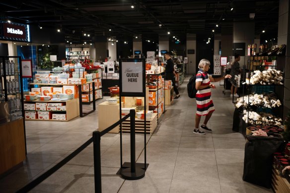 It was a quiet morning at the Boxing Day sales opening at David Jones in Market Street, Sydney.