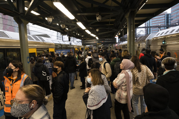 Commuters have faced long delays and big gaps between services during the NSW train dispute.