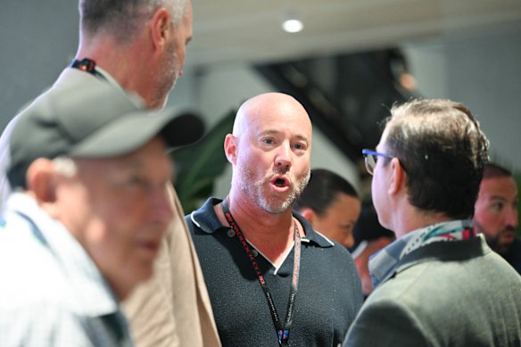 Former Carlton president Luke Sayers attends the Melbourne Grand Prix at Albert Park. 