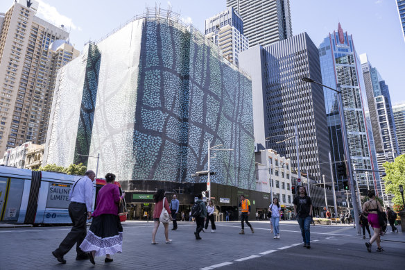 The block containing Woolworths and Big W would be demolished for a public square under long-held City of Sydney plans.