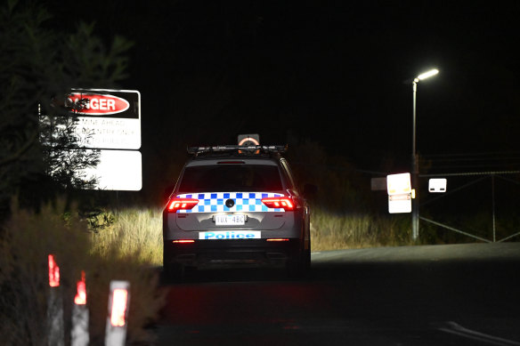 The scene on Wednesday night in Ballarat.