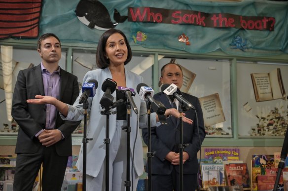 Prue Car at Fairfield West Public school earlier this year. 