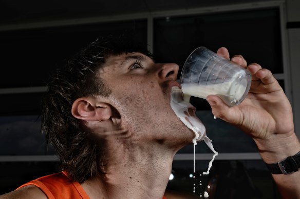 Meet Jason Gillbee, aka the GWS ‘Milk Man’.