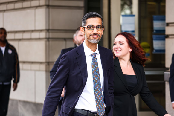 Sundar Pichai at the antitrust hearing into Google in late October.