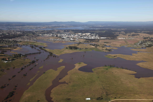 Flooding in and around Maitland on Friday morning.