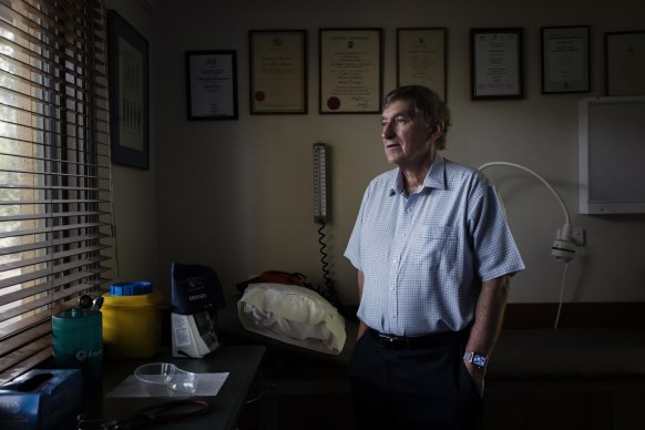 Dr Anthony Michaelson at his consulting room at Myhealth North Eltham Medical Centre.