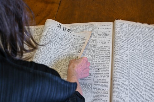 Kate Rhodes reviews the original copy of The Age which the library found. 