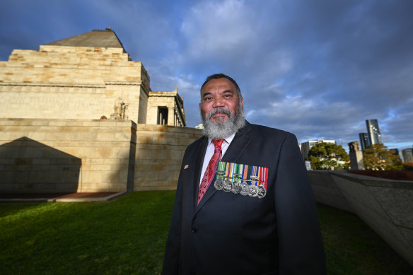 Brett West is among the servicemen who will lead Melbourne’s Anzac Day march.