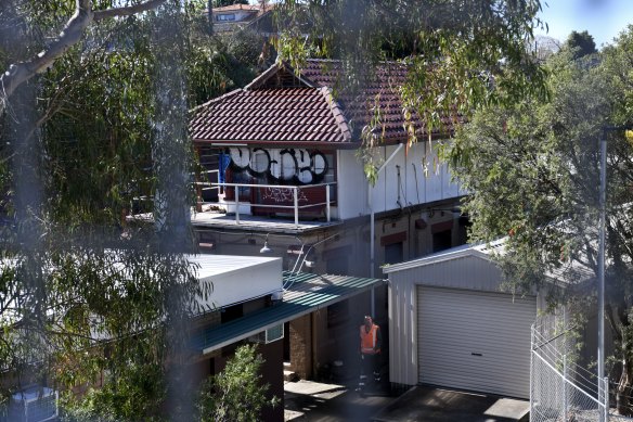 The signal box at Ashfield that was vandalised on Wednesday night.