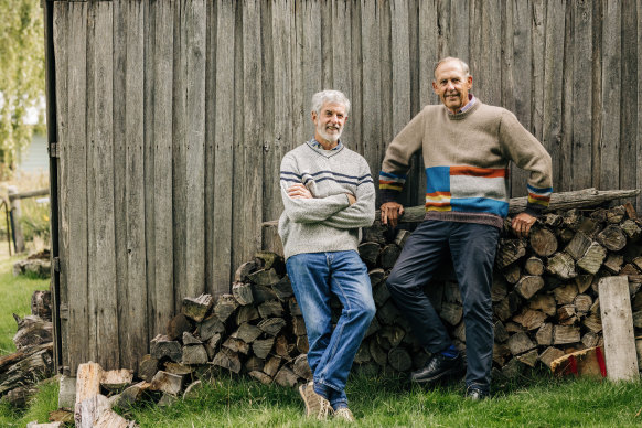 Bob Brown, at right, taught Paul Thomas to be tolerant: “I saw how he put up with some of the imbeciles in Parliament, how he was polite to them in the corridor even after they’d been throwing nasty barbs at him.”