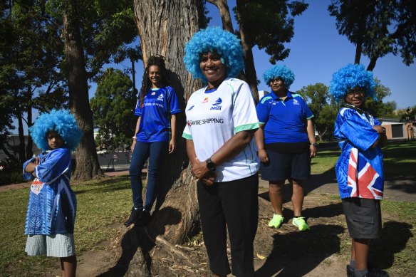 The Fijian community is expected to turn out in droves, including former Wallaroo Naomi Roberts, Margret Lani Toga and her children Lucy (7) and Sega (9), and Luse Vula.