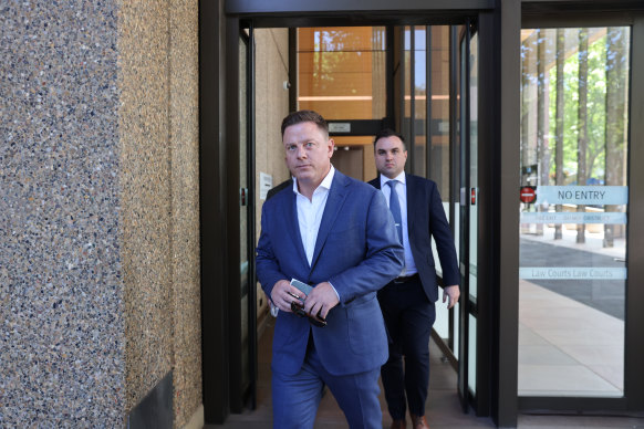 Russell was supported in court by 2GB presenter Ben Fordham. 