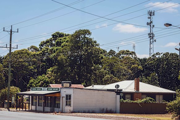 Mobile towers in the town of Simpson. 