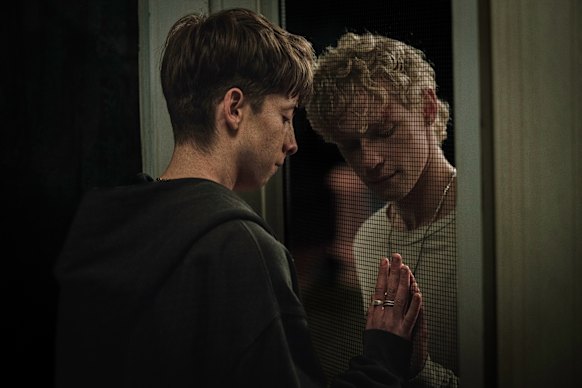 Joe Bird, left, and Stacy Clausen in Leviticus. 