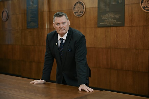 Dr Mark Schröffel, the newly elected president of RSL Victoria at ANZAC House.