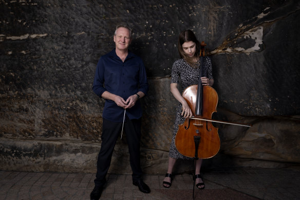 Alex Bridger and cellist, Eliza Sdraulig.
