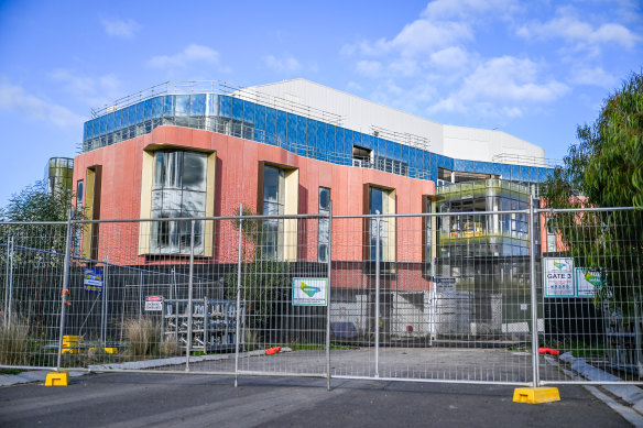 The Wyndham Law Courts construction site on Monday. The site is due for completion this year.