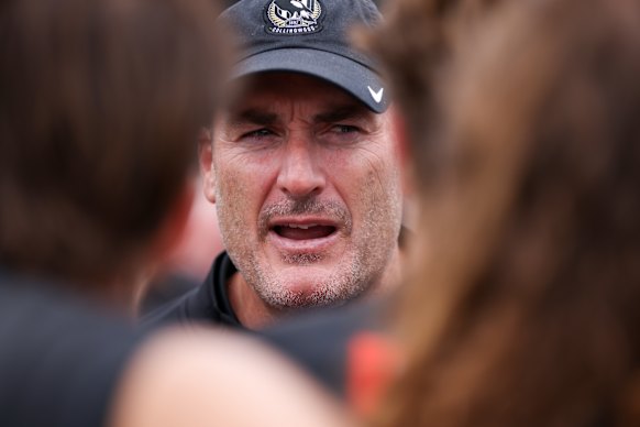 Collingwood VFL coach Matt Lokan.