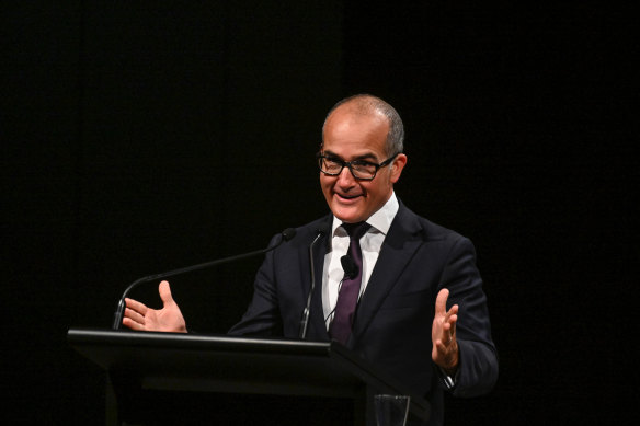 Education Minister James Merlino addresses the Education Summit.