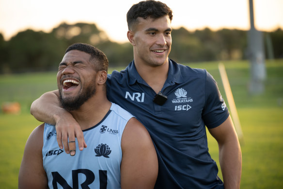 Joseph-Aukuso Suaalii was joined in Penrith by Waratahs prop Siosifa Amone.