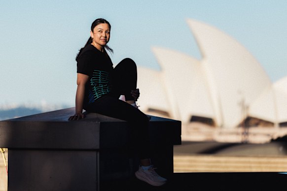  After her first half-marathon left her seeking a greater challenge, Katrina Quesada signed up for the Sydney Marathon.