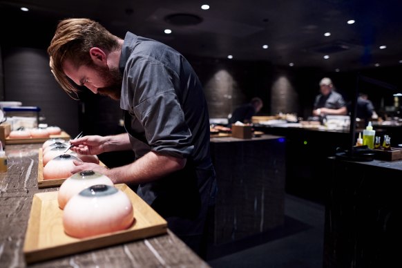 Eye for detail: Chef Gregor Power at work at Alchemist.