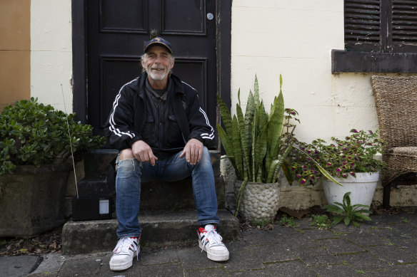 Dave, 58, is sleeping in a hostel but happier outdoors.
