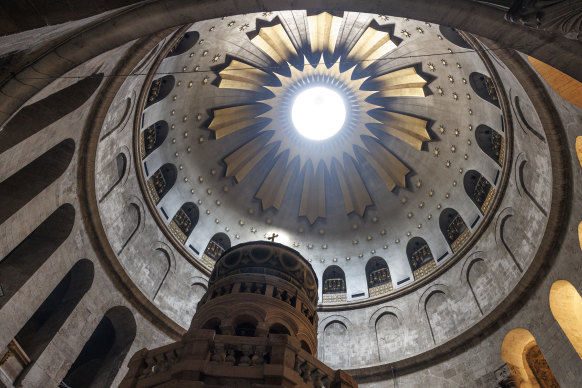 The Edicule in Jerusalem’s Church of the Holy Sepulchre, which is believed to be the site of Jesus’ tomb.
