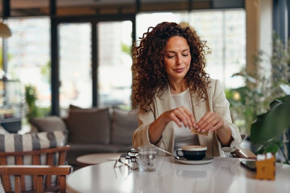 Just before you walk into the office, give yourself a moment with a sit-down coffee rather than a takeaway.