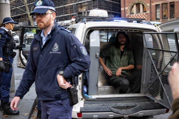 Police made arrests after climate protesters stopped traffic around Sydney’s CBD on Monday. The Herald does not suggest that any of the people photographed were among those arrested, or that they have broken the law or engaged in wrongdoing.